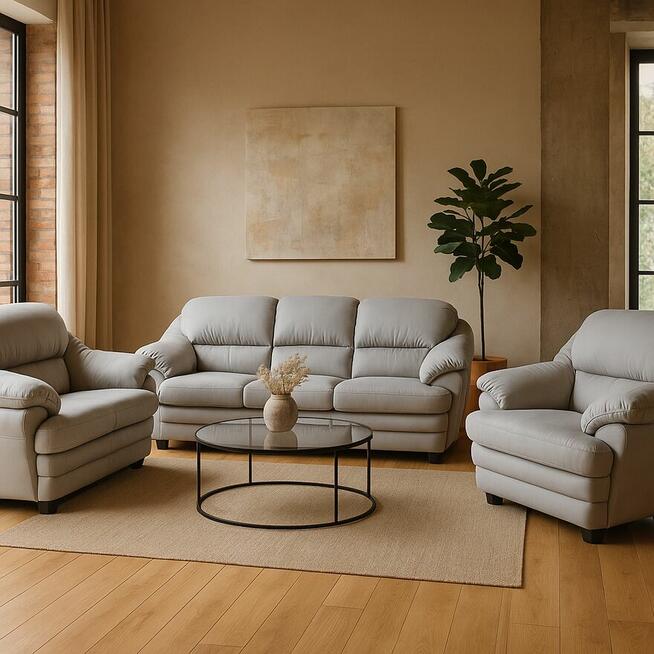 Komplet wypoczynkowy Puchacz 311 skóra naturalna 100%