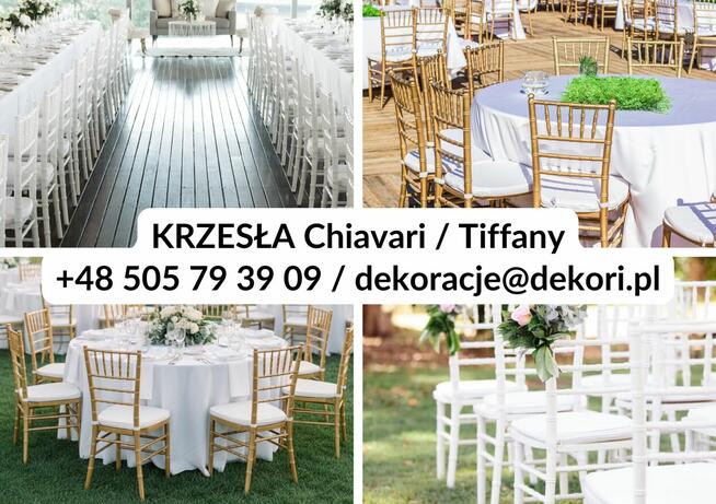 Złote Krzesła Chiavari Tiffany Gdynia Trójmiasto Wynajem