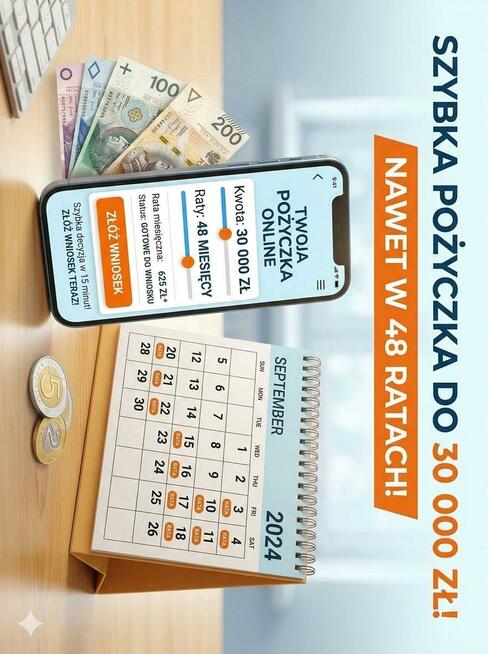 Gotówka do 30 000 zł i karta 10 000 zł – decyzja w 15 min!