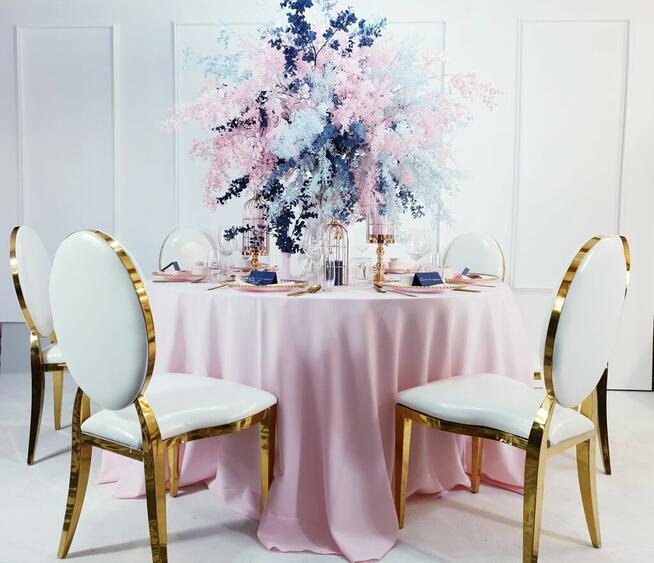 Krzesła Glamure Złote na Ślub Wesele Gdynia Gdańsk Sopot Wyn