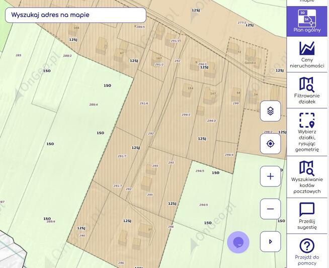 Działka rolno-budowlana Bieńkowice gm. Dobczyce
