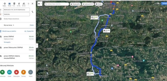 Działka rolno-budowlana Bieńkowice gm. Dobczyce
