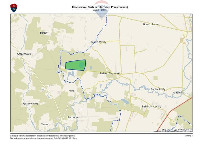 Duża działka z lasem i oczkiem wodnym