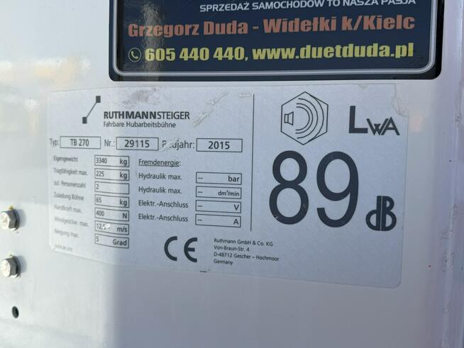 Nissan Cabstar Podnośnik Koszowy 27m RUTHMANN TB 270 Zwyżka UDT Wumag GSR P7