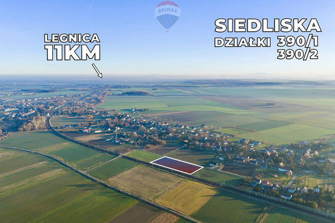Dwie działki 6.859 m² w pobliżu Legnicy
