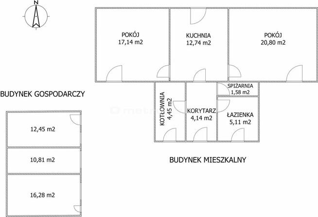 Dom, budynek gospodarczy, duża działka, Feliksów