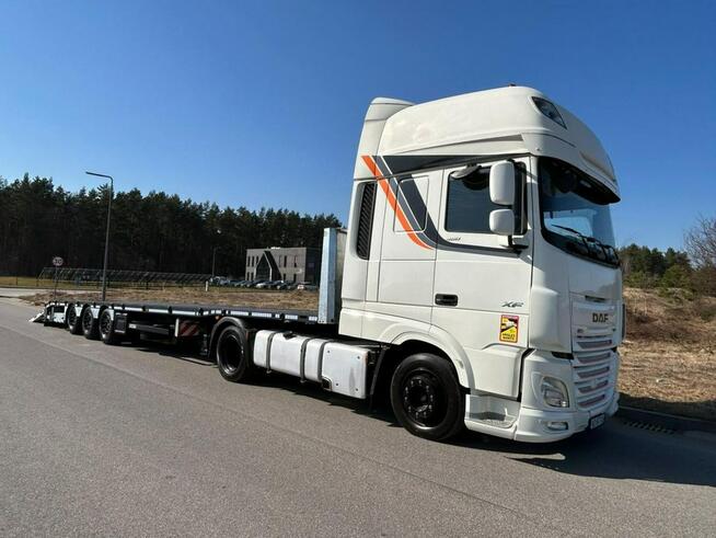 DAF XF 480 FT Zestaw z platformą Mega Schmitz , skosy, najazdy , twist-lock.