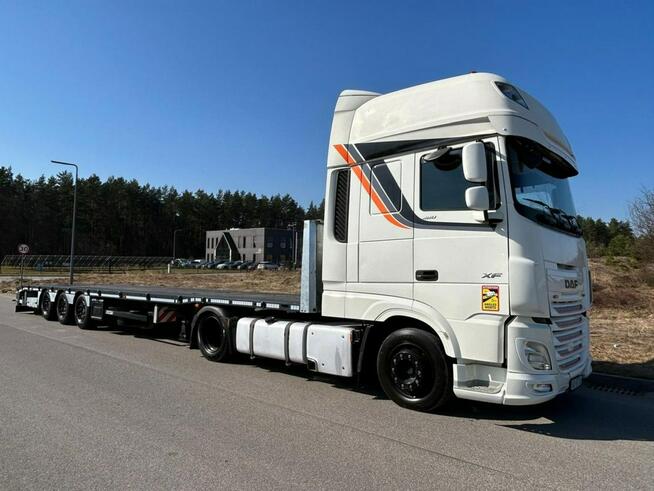 DAF XF 480 FT Zestaw z platformą Mega Schmitz , skosy, najazdy , twist-lock.