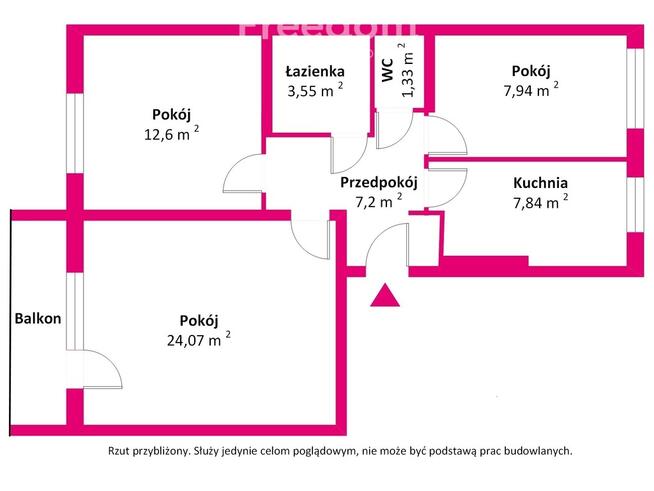 Przestronne mieszkanie na 1 piętrze obok uczelni