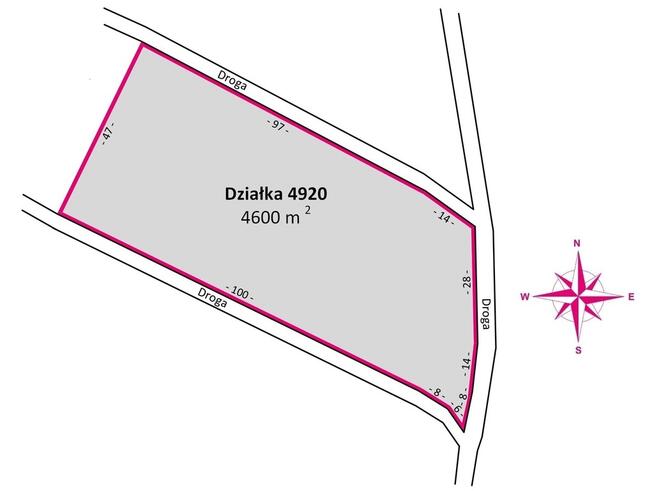 Działka z WZ siedliskowa 46 ar – Strzyżów okolice