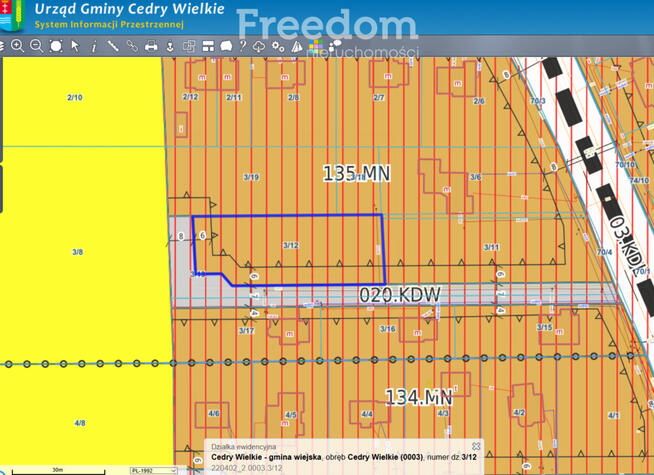 Działka budowlana 1385 m2 - 20 minut do Gdańska !