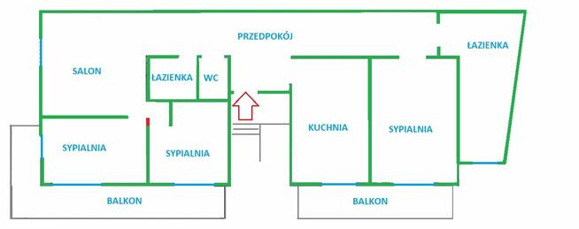 Duże mieszkanie w okolicy Teatru Bagatela