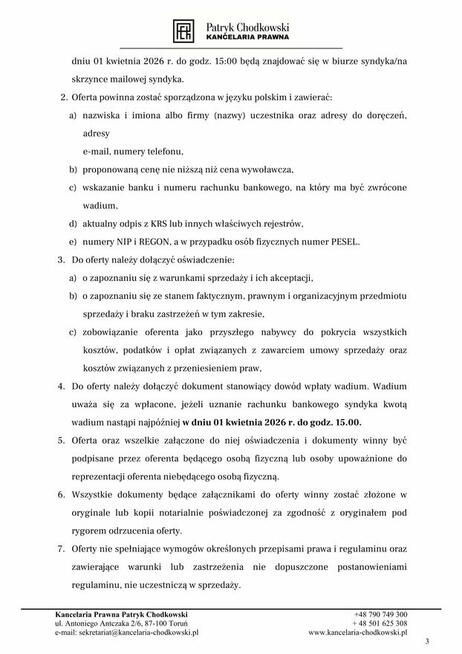 Syndyk sprzeda wierzytelność