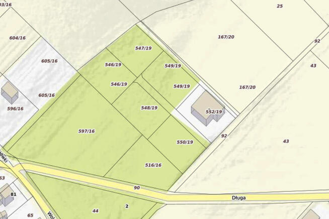 Działka budowlana 1135 m² – ul. Jarzębinowa, Łańce, gm. Korn