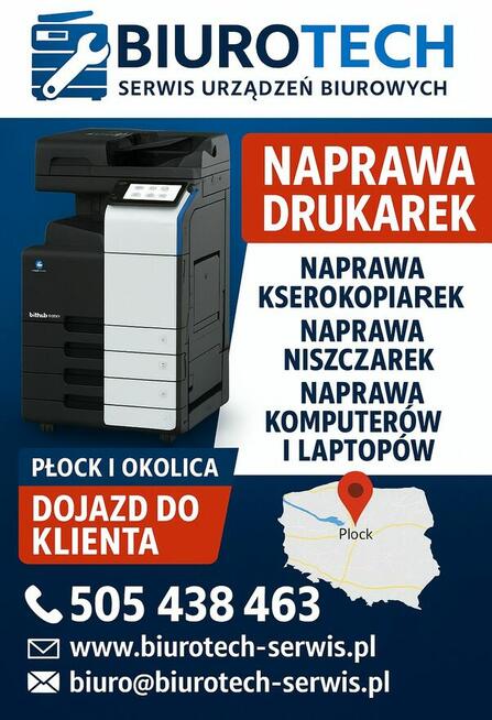 Naprawa Drukarek Płock, Wynajem Kserokopiarek w Płocku, Napr