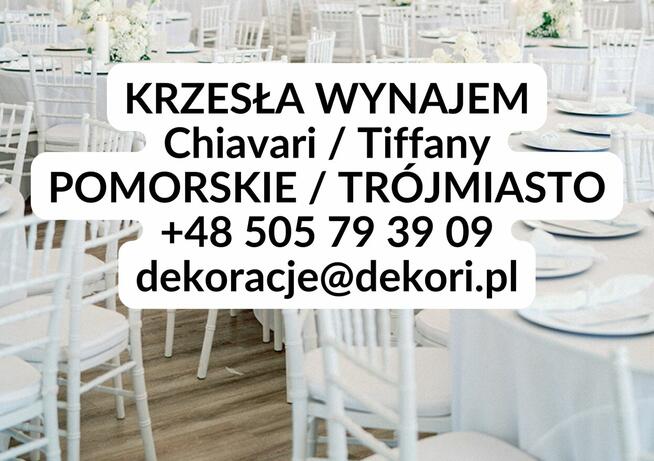 Krzesła Chiavari Krzesło Gdynia Gdańsk Sopot Wynajem