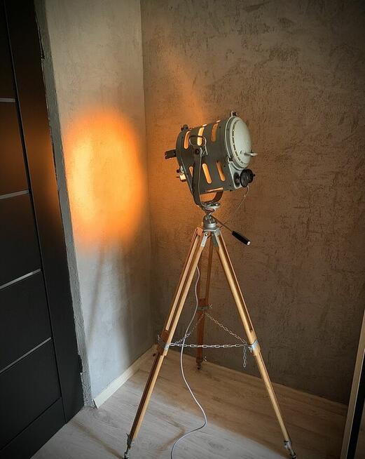 Lampa podłogowa teatralna PRL Vintage loft