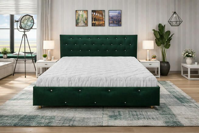 Łóżka sypialniane, tapicerowane