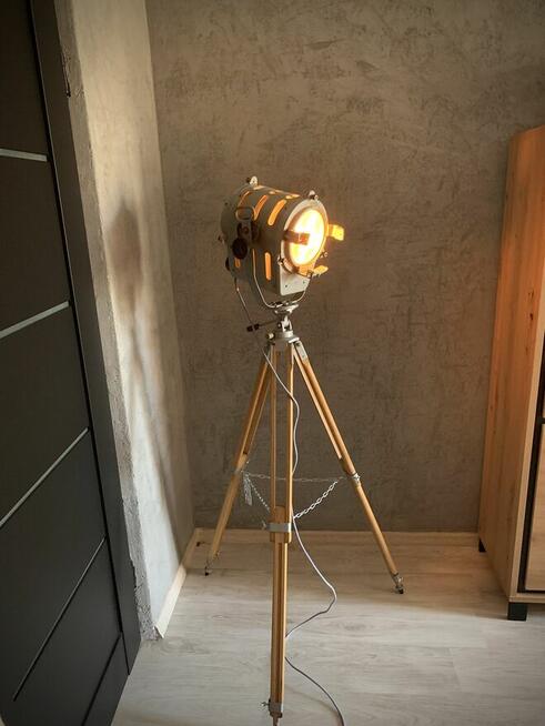Lampa podłogowa teatralna PRL Vintage loft
