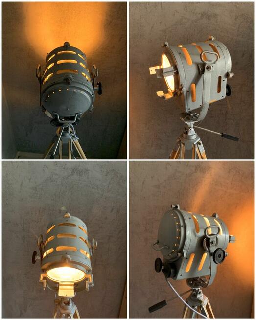 Lampa podłogowa teatralna PRL Vintage loft