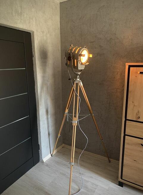 Lampa podłogowa teatralna PRL Vintage loft