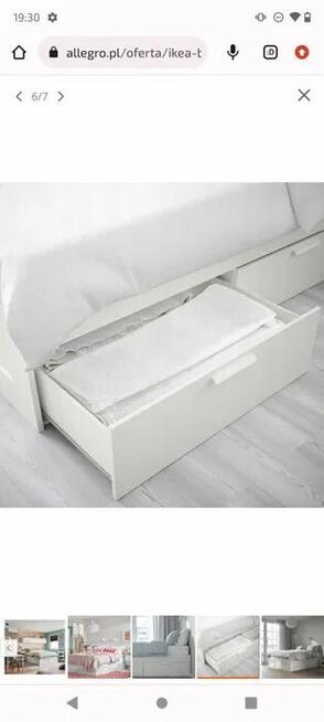 Łóżko BRIMNES ikea 160x200 biały w stanie idealnym