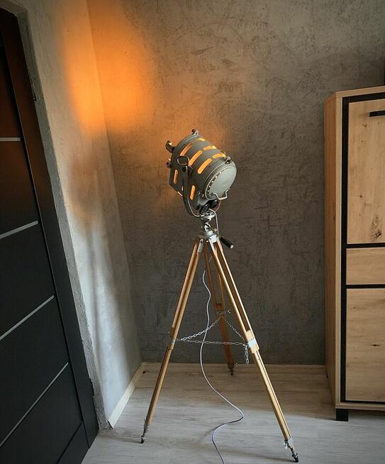 Lampa podłogowa teatralna PRL Vintage loft