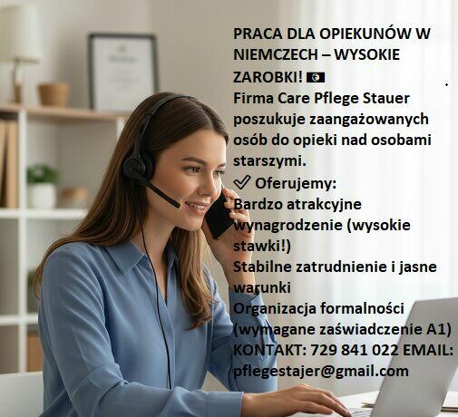 Opiekunka/ opiekun osób starszych Niemcy