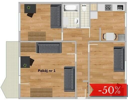 Jasny pokój z Internetem, Strzelców 9