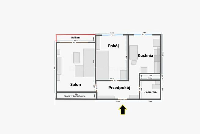 Mieszkanie o pow. 51,19m2 ,2 pokoje, od zaraz
