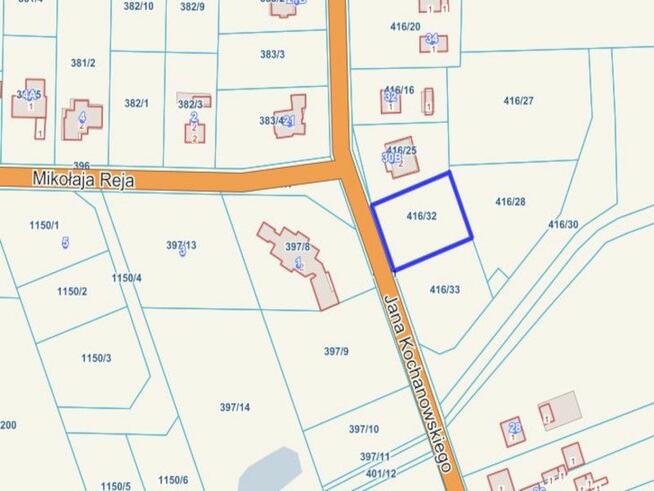 Działka budowlana Złotniki gm. Suchy Las, Jana Kochanowskiego