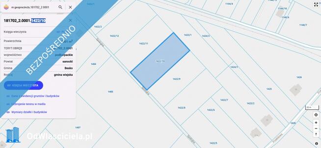 działka rolna Besko ul. Spokojna
