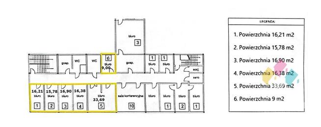 Olsztyn lokal biurowy do wynajęcia 108 m2 na II p.