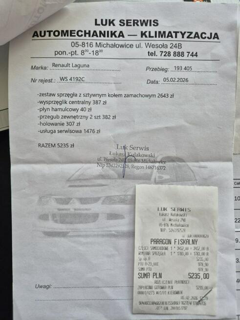 Renault Laguna 2.0 dCi 150KM * GWARANCJA * bose * nawi * serwis * zadbany * Wawa