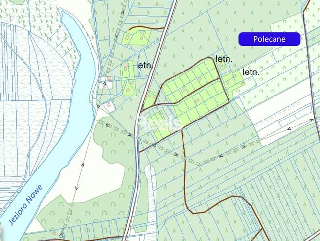 Działka 1402 m2 Narew, las, MPZP gm. Różan.