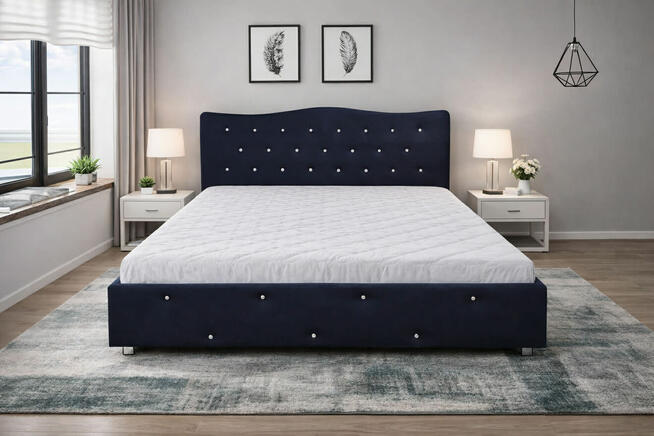 Łóżka sypialniane, tapicerowane