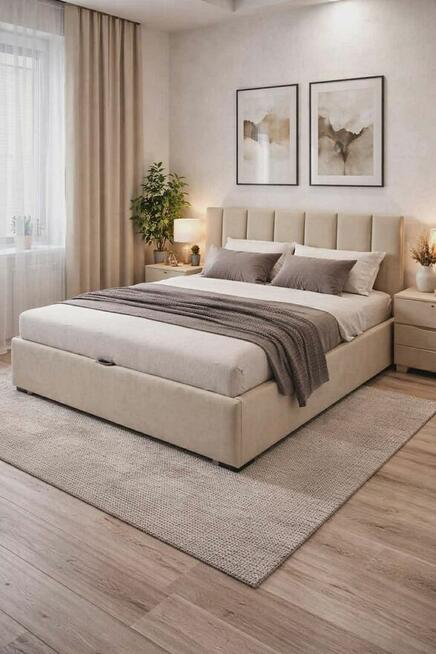 Łóżka sypialniane, tapicerowane