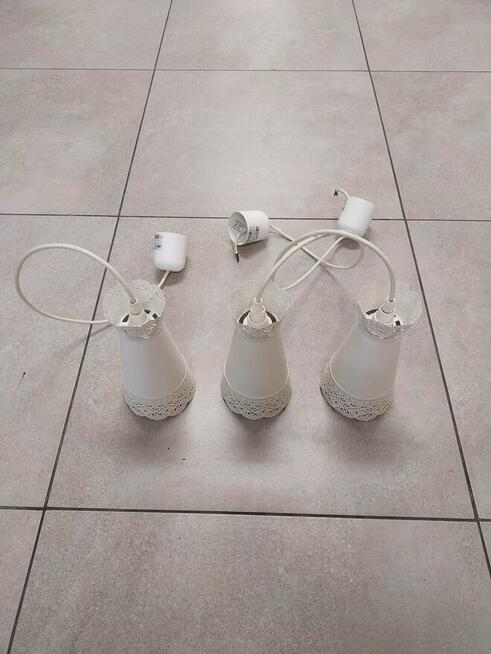 Lampy wiszace IKEA Molndal 3 sztuki białe Kraków