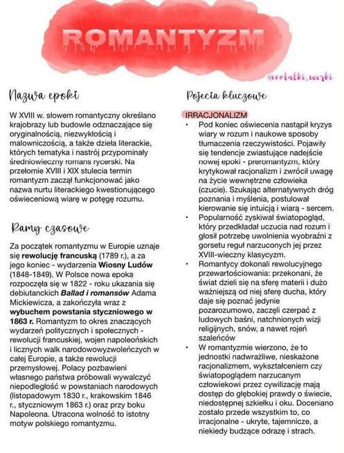 Notatki do matury z języka polskiego!