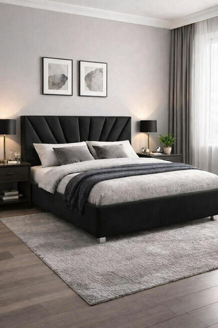 Łóżka sypialniane, tapicerowane