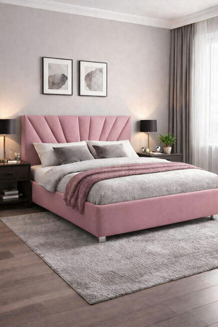 Łóżka sypialniane, tapicerowane