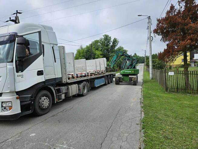 Prace ziemne koparką okbrotową