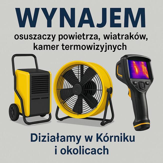 Osuszanie tynków, posadzek po zalaniu budowie - Kórnik