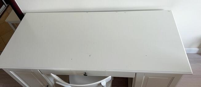 IKEA LIATORP biurko + krzesło gięte – zestaw biały