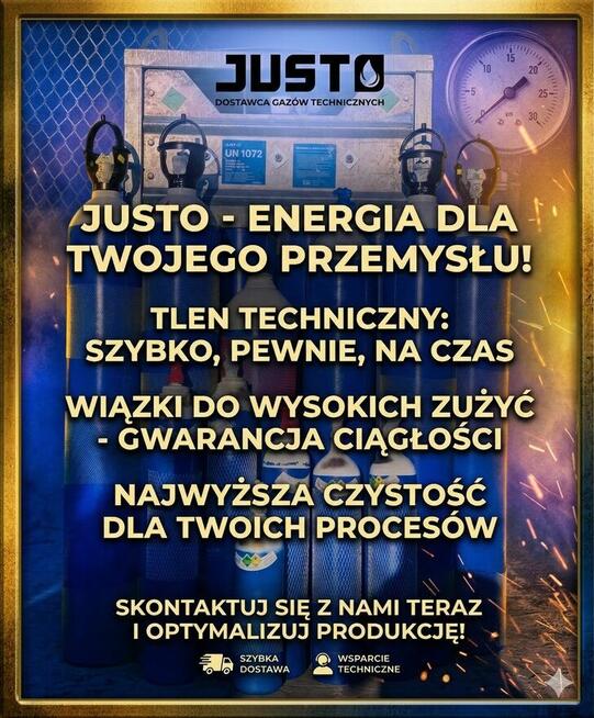 Tlen Techniczny w butlach, wiązkach do spawania, cięcia