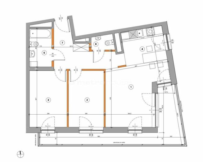 3 pokoje 66,73 m² 6 piętro przy Arkadia