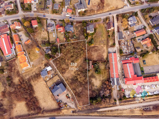 Działka inwestycyjna, S7, MPZP, media 7 352 m2