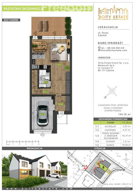 Dom 5 pokoi + garaż - Gdańsk Olszynka/Śródmieście