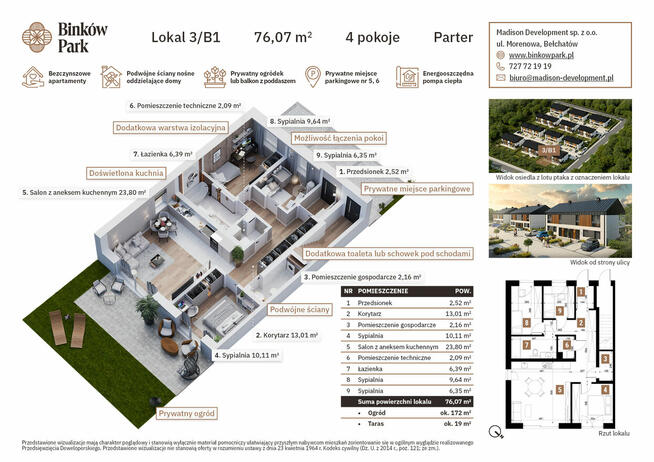Apartament Bezczynszowy - Ostatni z ogródkiem B1