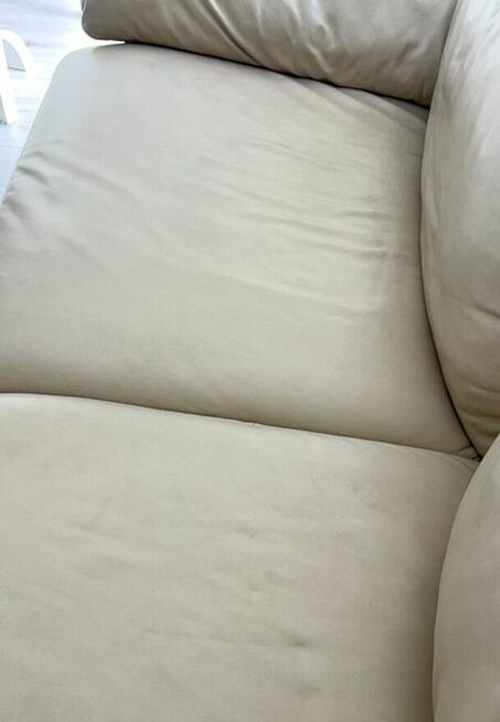 Kanapa dwuosobowa ekoskóra beżowa ~192cm